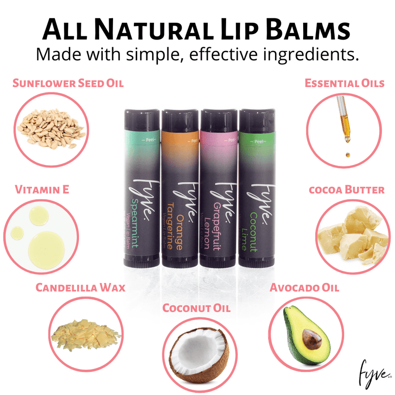 Vegan Lip Balms | Singles - Fyve, Inc.