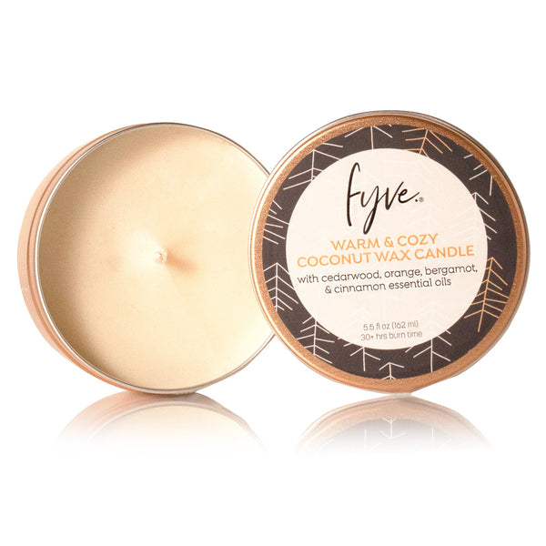 Warm and Cozy Coconut Wax Candle - Fyve, Inc.